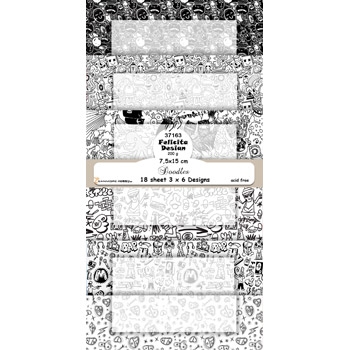 37163 Felicita Design Doodles mini slimcard 3x8 design 7,5x15cm 200g